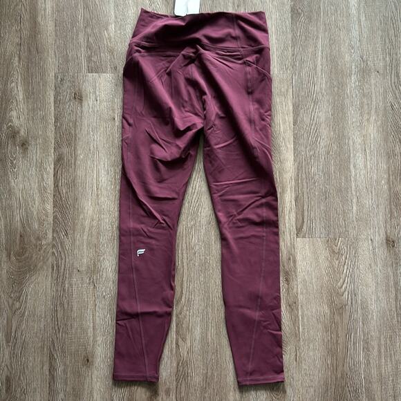 NWT Fabletics Oasis PureLuxe High Waisted 7/8 Leggings Burgundy Size Medium - Picture 6 of 6